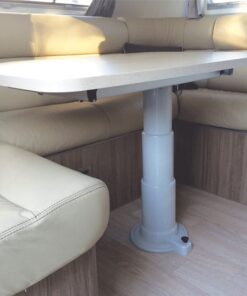 Telescopic and Adjustable Table Leg (with Turntable/Sliding Tabletop Mechanism)