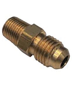 SAE 45 Degree Flare Brass Fitting, Male Union 5/16 Tube, 1/8 BSPT
