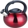 Stainless Steel Whistling Kettle Red 2.5L