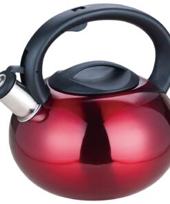 Stainless Steel Whistling Kettle Red 2.5L