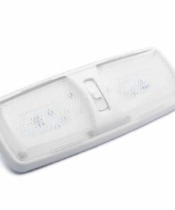 Double LED Dome Light with 3-Way Switch and Removable Lenses