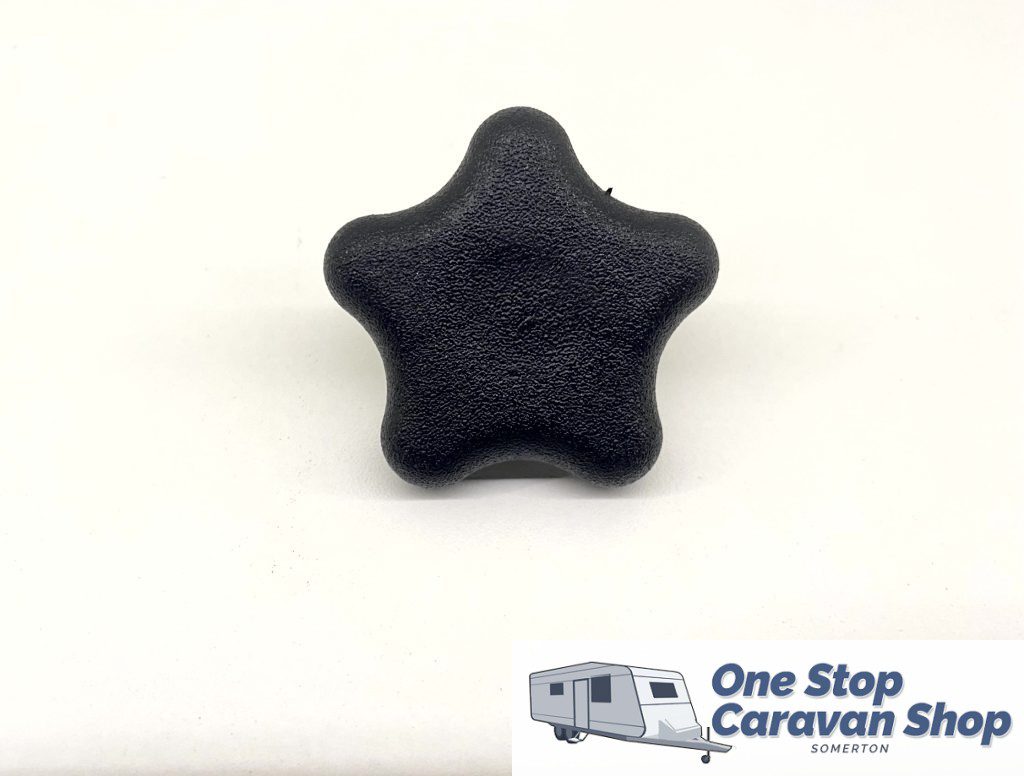 Dometic Knob & Nut Suits Awn Raft Black.