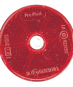Narva Red Retro Reflector with Central Fixing Hole (pair)