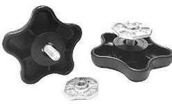 Carefree Black Locking Knob w/nut- Pair