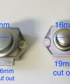 Camec 16mm Nickel Catch Set - Catch / Rosette / Knob / Strike Plate