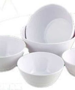 Melamine White bowl set - 5 pieces
