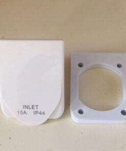 White Weatherproof 15A INLET - IP44