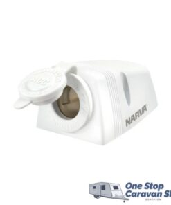 NARVA Heavy Duty Surface Mount Accessory Socket - White