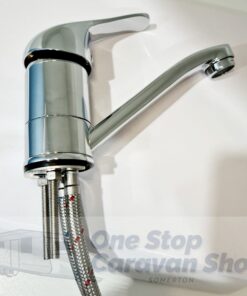 Caravan Bathroom Sink Mixer, 150mm spout with 2 x 12mm Push in Fittings 82H41-CHR