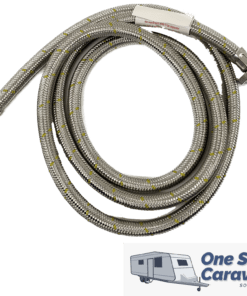 Gas Bayonet Hose 2m 1/4 with Adapter to suit 3/8" Webber BBQ