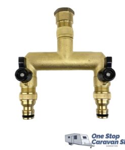 2 Way Metal Tap Outlet with Fittings- OSCS2WAYFit