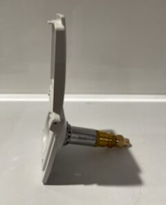 Wall Mounted Gas Bayonet Straight & Cover 3/8 Outlet, Flared Connection (White)