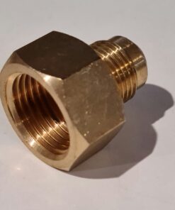 1/2 BSP Female x 3/8 SAE Flare Shallow Gas Fitting