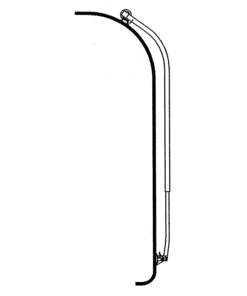 Carefree White Curved Hardware Bent Top & Straight Leg