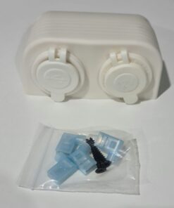 12V Single Power Outlet with Dual USB (White) - OSCS12VDUALUSB