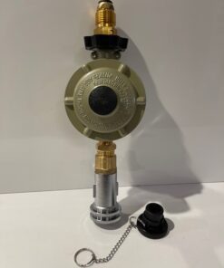 GAS BAYONET ADAPTOR SINGLE WITH REGULATOR & DUST CAP- OSCSGBASGLREG