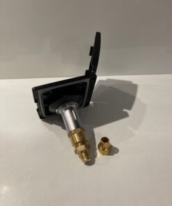 Wall Mount Gas Bayonet straight 3/8 and Cover (Black) - OSCSWMGBCSBLK