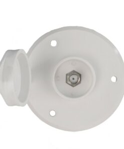 White Round Cable TV Receptacle