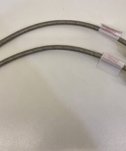 2x450mm Stainless Steel Braided Gas Hose with Handwheel (1/4 Inverted Flare) - Dual Gas Bottles