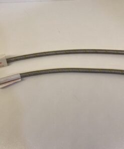 2x450mm Stainless Steel Braided Gas Hose (1/4 Inverted Flare) - Dual Bottles