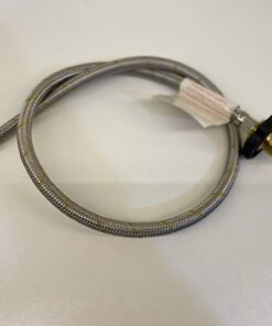 1x900mm Stainless Steel Braided Gas Hose with Handwheel (1/4 Inverted Flare-Dual bottles)