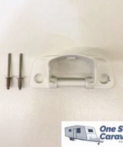 Lippert SOLERA Awning Parts - Bottom Foot + Semi Tube Rivet (N) - PC White
