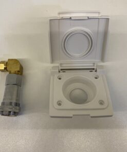 Wall Mount Gas Bayonet Kit w/ White Cover (3pc)