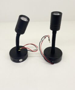 LED Reading Light Gooseneck USB - Black 5V (Pair)