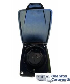 CMS Power Inlet, 15A - Black-Jayco