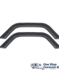 (PAIR) Black Plastic Wheel Spat with Indent (74cm)