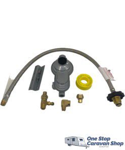 Single Gas Regulator Kit (3/8 & 5/16) w/ 1 x 450mm 1/4 MNPT Hose