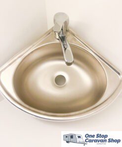 Caravan Corner Sink - Hot & Cold Mixer Tap