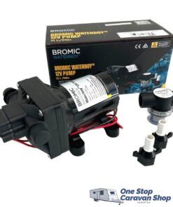 Bromic Waterboy 12V Water Pump + Filter & Fittings - 11 LPM / 55 PSI