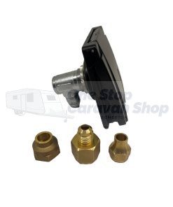 WALL MOUNT GAS BAYONET AND COVER BLACK WITH 3/8 ADAPTOR - OSCSWMGB- 3/8" 1/2"