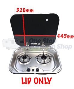 Glass Lid t/s Camec 2 Gas Burner Hob