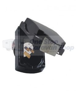 15AMP Caravan Inlet IP34 - Black
