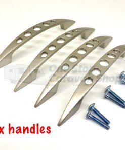 Arched Bow Caravan Handles With Holes Satin Nickel X 4