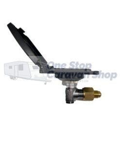 Wall mounted Elbow Gas Bayonet & Cover (Black) - Caravans & Motorhomes