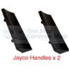2 x Jayco Pull Open Cupboard Handle - Metal - Black