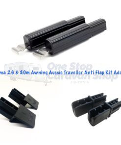 Fiamma 2.6m & 3.0m Awning Aussie Traveller Anti-Flap Kit Adaptor-Black